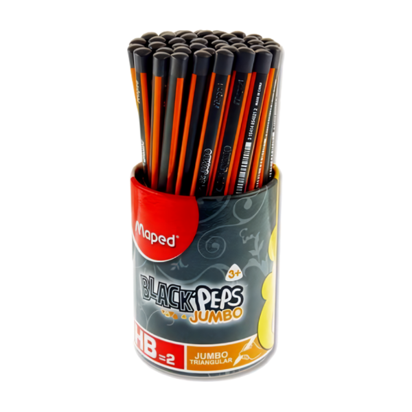 MAPED BLACK'PEPS JUMBO ceruzka HB s trojhranným telom pre pohodlný úchop.