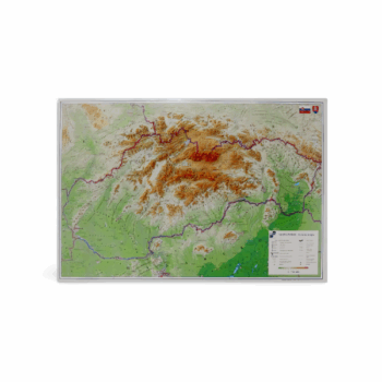 Podložka na písací stôl s mapou Slovenska, umývateľný PVC materiál, rozmer 60 × 40 cm