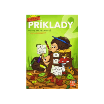 Pracovný zošit Farebné príklady 2 – hravé cvičenia na sčítanie, odčítanie a jednotky dĺžky pre 2. ročník ZŠ, formát A4, 40 strán.
