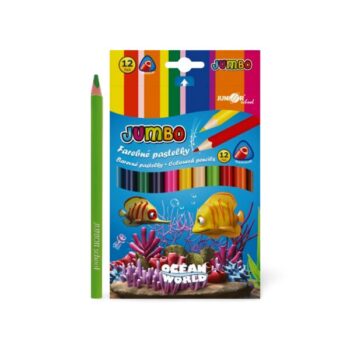 Pastelky Ocean World trojhranné JUMBO 12ks