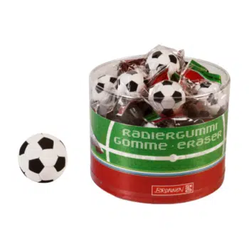 Guma na gumovanie v tvare futbalovej lopty s priemerom 3,5 cm.