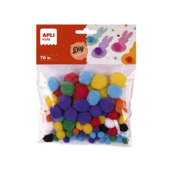 APLI Pompom mix farieb 78ks
