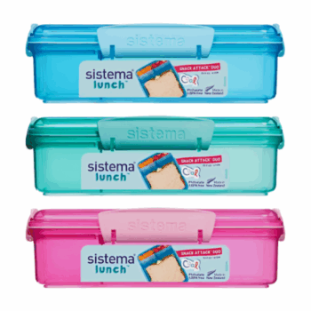 Sistema Lunch krabička na desiatu s dvoma oddelenými priehradkami, objem 975 ml, vhodná pre deti aj dospelých