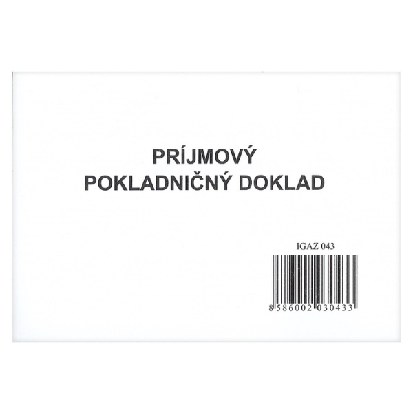 Príjmový pokladničný doklad A6 s DPH na evidenciu hotovosti.