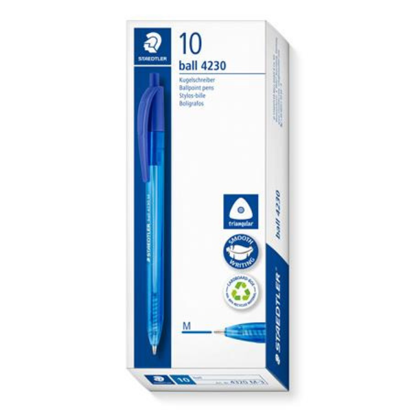 Guľôčkové pero STAEDTLER Ball 423 M modré so stláčacím mechanizmom a klipom