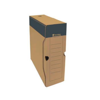 Archívny box A4 VICTORIA 100 mm natur z trojvrstvového kartónu na archiváciu dokumentov