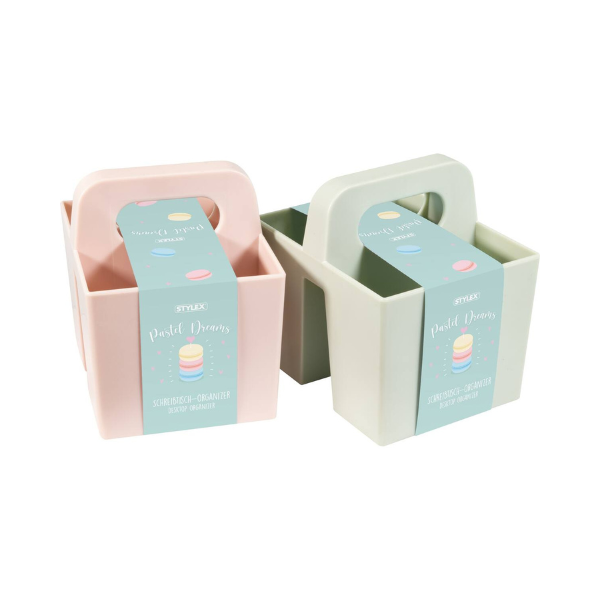 Organizér na stôl Pastel Dreams Collection s dvoma priehradkami v pastelových farbách