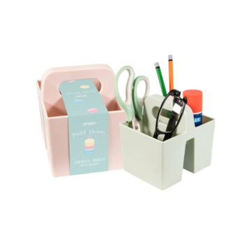 Organizér na stôl Pastel Dreams Collection s dvoma priehradkami v pastelových farbách